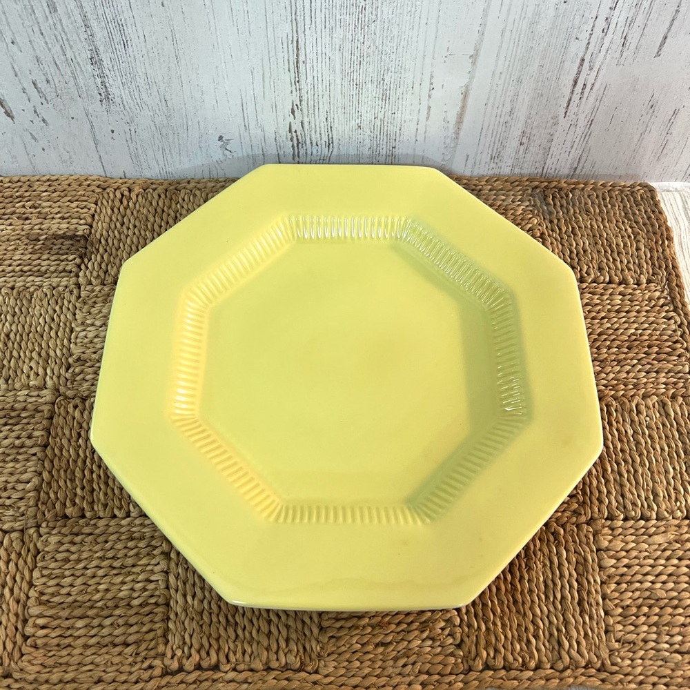 Vintage independence ironstone dinner plate yellow castleton replacement